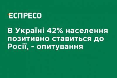 В Украине 42% населения положительно относится к России, - опрос