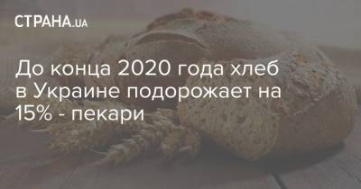 До конца 2020 года хлеб в Украине подорожает на 15% - пекари