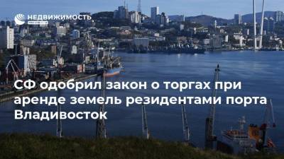 СФ одобрил закон о торгах при аренде земель резидентами порта Владивосток