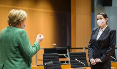 Тихановская в Берлине встретилась с Меркель и рядом политиков