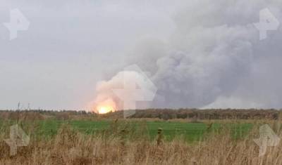 Природный пожар под Рязанью перекинулся на военные склады