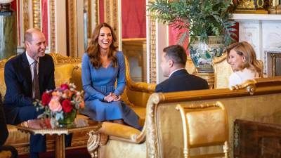 Принц Уильям и герцогиня Кейт приняли Зеленского с женой в Букингемском дворце