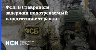 ФСБ: В Ставрополе задержан подозреваемый в подготовке теракта