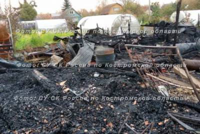 Костромские трагедии: на пожаре в садоводческом товариществе заживо сгорел бомж