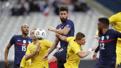 Дубль Жиру помог Франции разгромить Украину в товарищеском матче