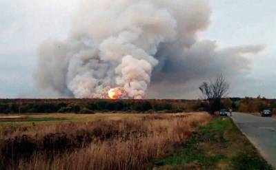 В двух районах Рязанской области объявили ЧС из-за пожара на складе боеприпасов