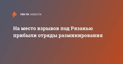 На место взрывов под Рязанью прибыли отряды разминирования