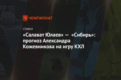 «Салават Юлаев» — «Сибирь»: прогноз Александра Кожевникова на игру КХЛ