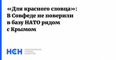 «Для красного словца»: В Совфеде не поверили в базу НАТО рядом с Крымом