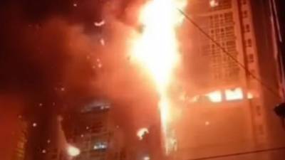 Видео: В Южной Корее 88 человек пострадали при пожаре в 33-этажном небоскребе