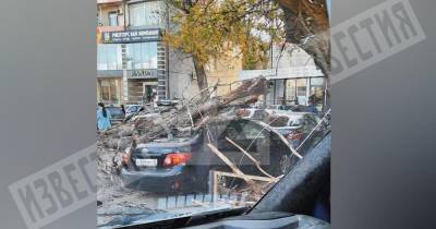 В Дагестане бушует ураганный ветер, есть разрушения