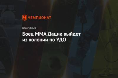 Боец MMA Дацик выйдет из колонии по УДО