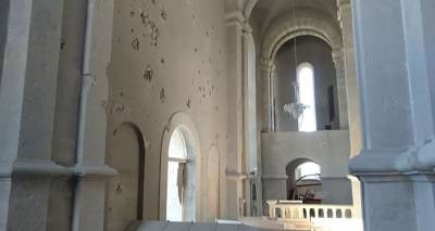 Кровь в храме Св. Христа Всеспасителя: как выглядит церковь в Шуши после артобстрелов