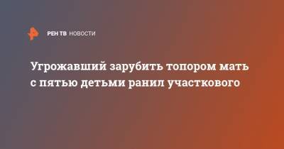 Угрожавший зарубить топором мать с пятью детьми ранил участкового