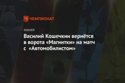 Василий Кошечкин вернётся в ворота «Магнитки» на матч с «Автомобилистом»