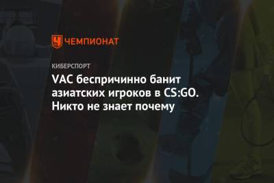 VAC беспричинно банит азиатских игроков в CS:GO. Никто не знает почему