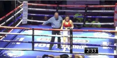 Американская боксерша в первом раунде отправила соперницу в зрелищный нокаут — видео