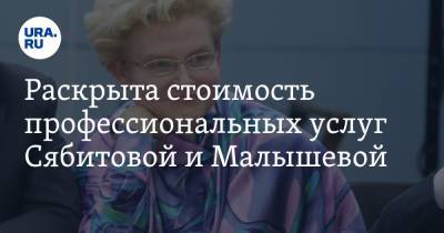 Раскрыта стоимость профессиональных услуг Сябитовой и Малышевой