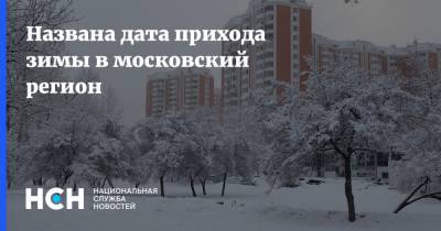 Названа дата прихода зимы в московский регион