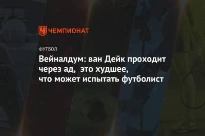 Вейналдум: ван Дейк проходит через ад, это худшее, что может испытать футболист