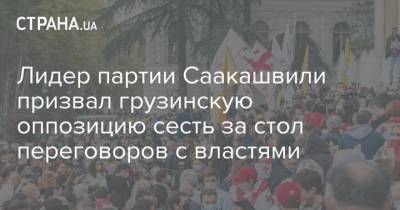 Михаил Саакашвили - Лидер партии Саакашвили призвал грузинскую оппозицию сесть за стол переговоров с властями - strana.ua - Грузия - Тбилиси