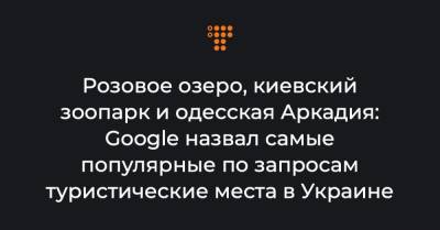 Розовое озеро, киевский зоопарк и одесская Аркадия: Google назвал самые популярные по запросам туристические места в Украине