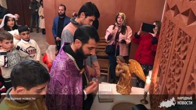 Массовое крещение бежавших из Карабаха жителей села Атерк прошло в Севане