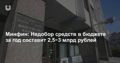 Минфин: Недобор средств в бюджете за год составит 2,5−3 млрд рублей