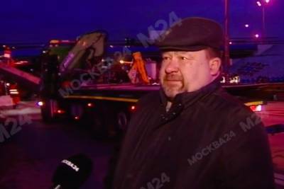 Водитель рассказал об обрушении конструкции на Рублево-Успенском шоссе
