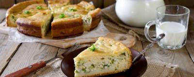 ПП Рецепт нежного пирога с зеленым луком, курицей и сыром