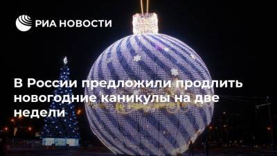 В России предложили продлить новогодние каникулы на две недели