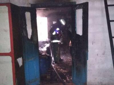 В Запорожье бойцы ГСЧС ликвидировали пожар на территории частного предприятия