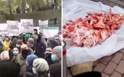 "Не бросайте нам кости!": волна протестов всколыхнула Украину, под Кабмином горячее всего