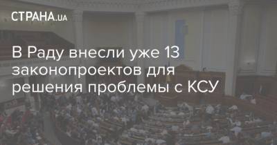 В Раду внесли уже 13 законопроектов для решения проблемы с КСУ