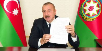 Алиев требует у Армении компенсацию за нанесенный Карабаху ущерб
