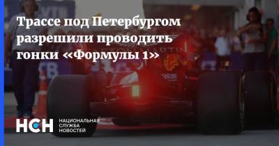 Трассе под Петербургом разрешили проводить гонки «Формулы 1»