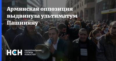Армянская оппозиция выдвинула ультиматум Пашиняну