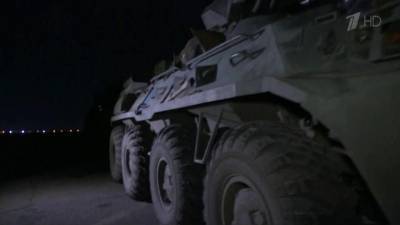 Съемочная группа Первого канала отправилась с российскими миротворцами в Нагорный Карабах