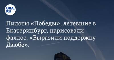 Пилоты «Победы», летевшие в Екатеринбург, нарисовали фаллос. «Выразили поддержку Дзюбе». Фото