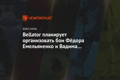 Bellator планирует организовать бои Фёдора Емельяненко и Вадима Немкова в России