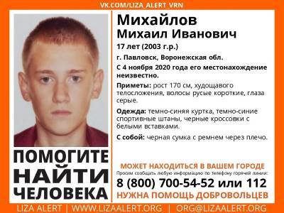 Пропавшего 17-летнего студента техникума ищут в Воронежской области