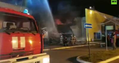 Крупный пожар в ТЦ в Рязани ликвидирован - видео
