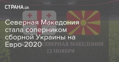 Северная Македония стала соперником сборной Украины на Евро-2020