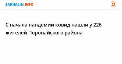 С начала пандемии ковид нашли у 226 жителей Поронайского района - sakhalin.info - район Поронайский