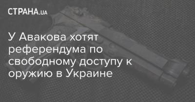 У Авакова хотят референдума по свободному доступу к оружию в Украине