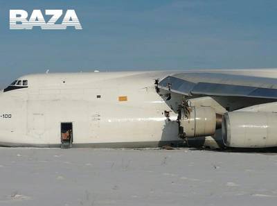 В Новосибирске грузовой самолет «Руслан» получил повреждения при аварийной посадке