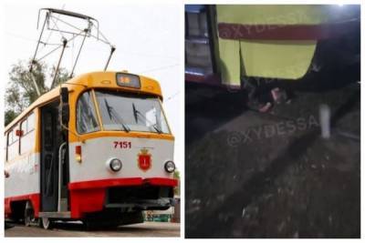 Молодая девушка оказалась под трамваем в Одессе, видео: "Шагнула под транспорт"