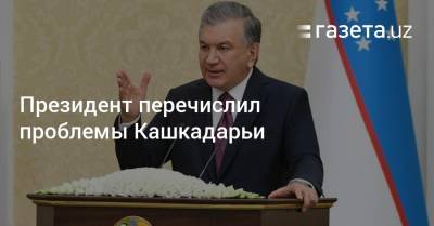 Президент перечислил проблемы Кашкадарьи