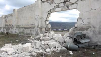 Первое видео с линии разграничения возле города Шуши в Карабахе