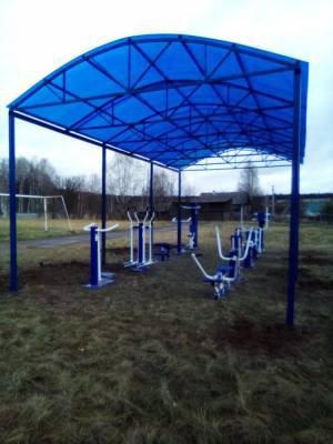 Новая площадка для уличной гимнастики появилась в селе Глазовского района